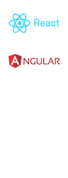 Dev Talks 2022 webinar Web Development logos React e Angular