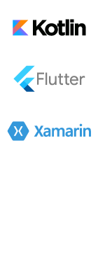 Dev Talks 2022 webinar Mobile development Logos kotlin flutter e Xamarin
